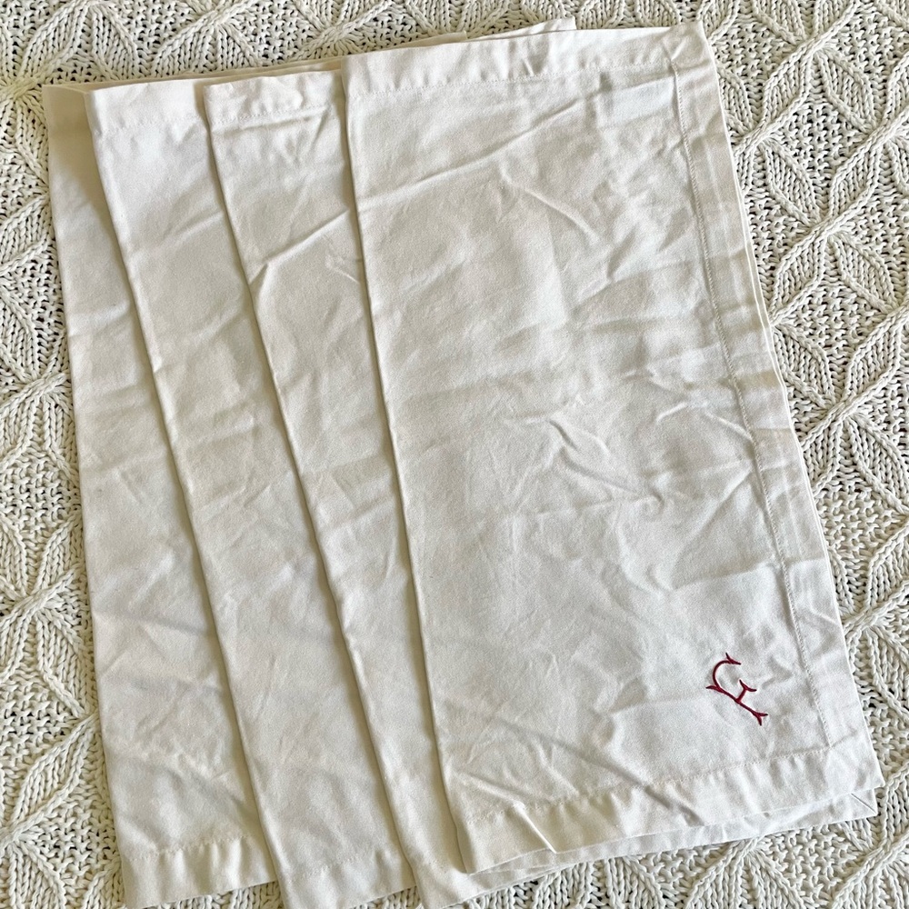 Pottery Barn Set Of 4 Cotton Napkin Bundle